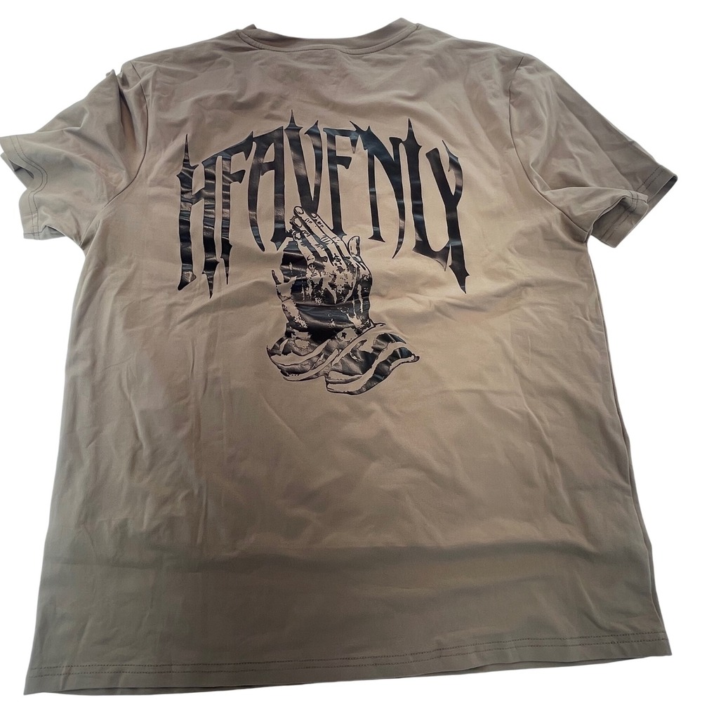 2 for 1 MANFINITY Graphic Print Crew Neck T-Shirts Men's XL Tan/Bro Short Sleeve - Picture 7 of 9